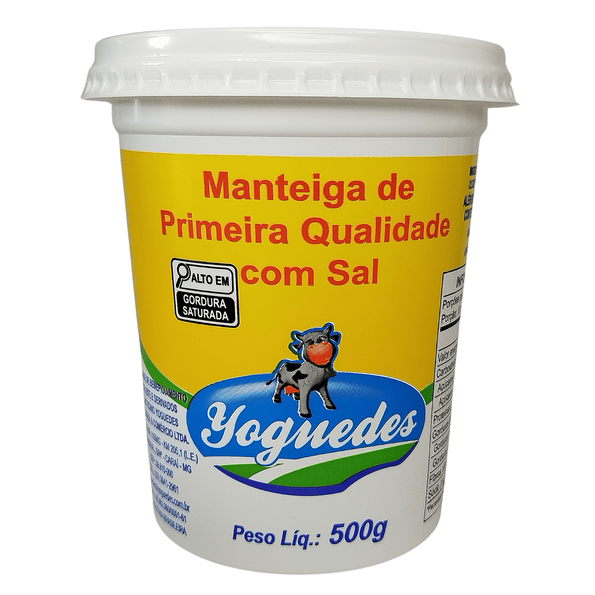 MANTEIGA YOGUEDES DE PRIMEIRA QUALIDADE COM SAL 500G 